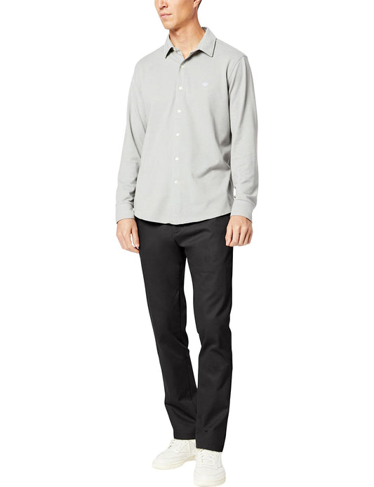 Dockers Herren Signature Khaki Slim Fit Pants Refined Chinos, Black, 38W / 30L